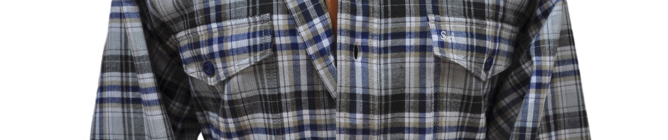 Рубашка фланелевая  в серо-белую клетку на теплой хлопковой подкладке