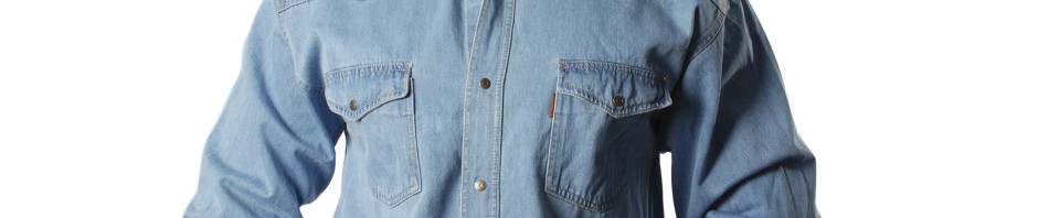 Джинсовая рубашка Р 501 СВ, плотный джинсовый материал хлопок