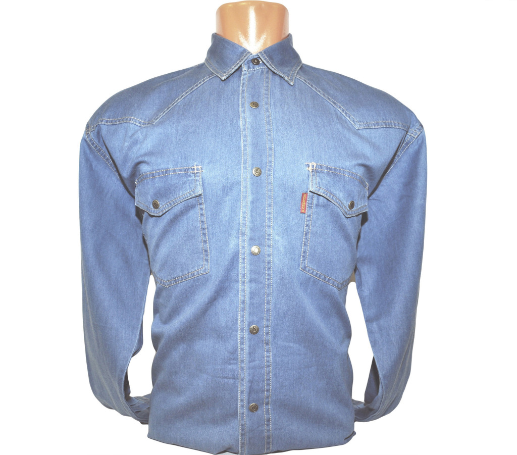 Джинсовая рубашка Р 545 LST, джинсовый тонкий материал хлопок