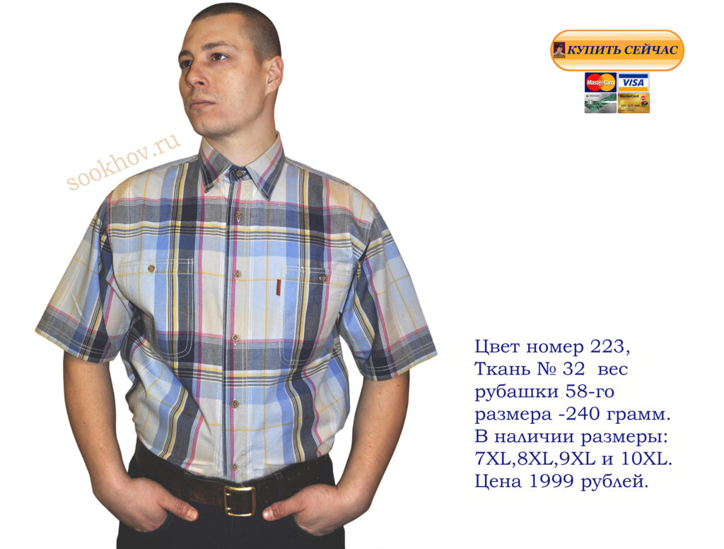 Мужские-сорочки-с-66(7XL)-размера-купить-Москве-недорого-отличного-качества,хлопок-большой-выбор-клетки,полоски,однотонные. Рубашки-мужские-свободного-покроя. Фото.