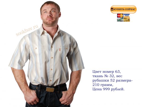 Рубашки-мужские-короткий-рукав-купить-дешево-Москве-хорошего-качества-большой-выбор-моделей-цветов. Большая-клетка, мелкая-клетка, полоска, одното