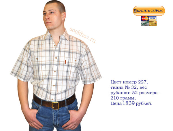 Рубашки-мужские-короткий-рукав-купить-дешево-Москве-хорошего-качества-большой-выбор-моделей-цветов. Большая-клетка, мелкая-клетка, полоска.