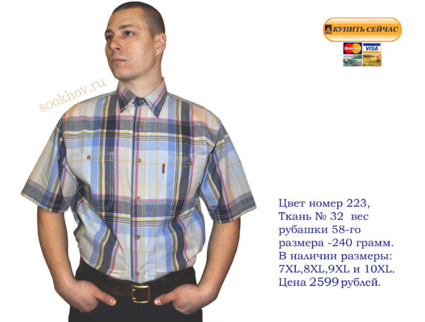 Мужские-сорочки-с-66(7XL) размера-с-коротким-рукавом-для-супер-великанов. 